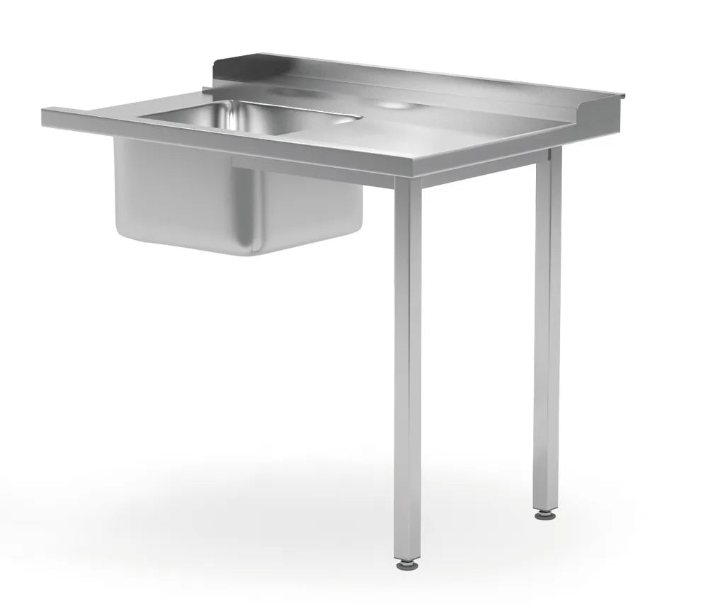 Laadtafel met gootsteen voor vaatwassers