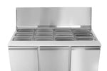 Saladette met 3 deuren 380L
