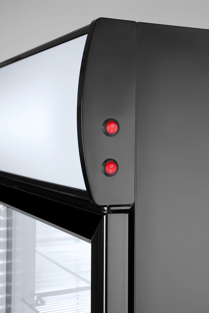 Backbar koelkast met lichtbak, dubbele deur