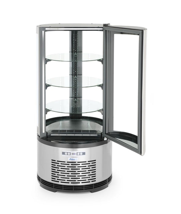Round pastry display case