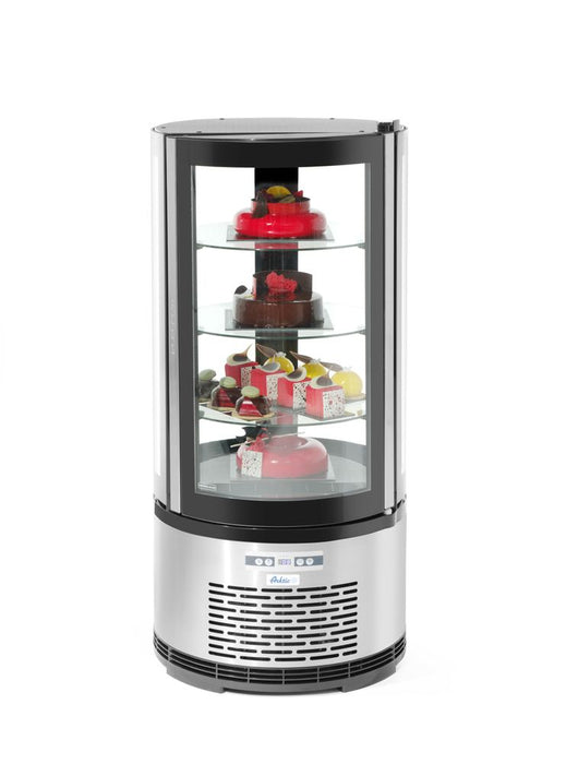 Round pastry display case