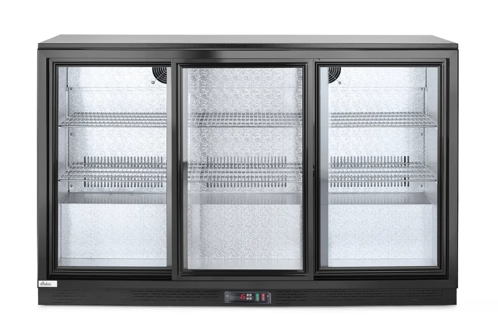 Backbar koelkast met drie schuifdeuren