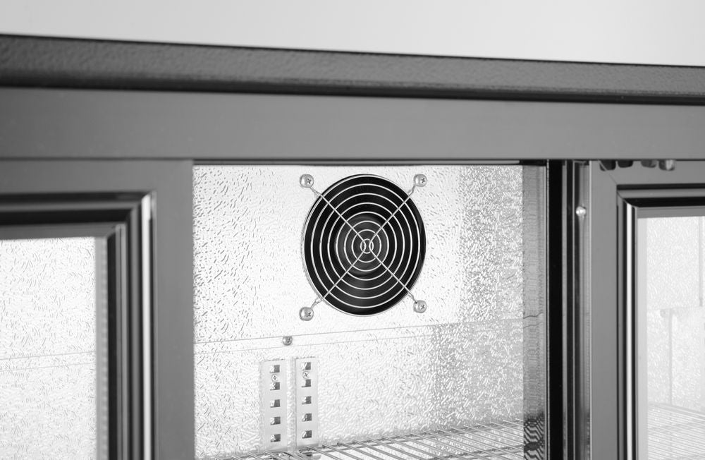 Backbar koelkast met drie schuifdeuren