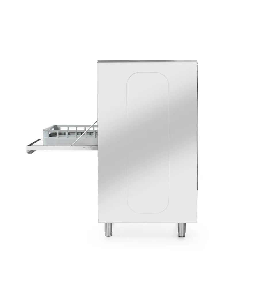 50x60 vaatwasser voor pannen en trays – met doseersysteem voor reinigingsmiddelen en afvoerpomp
