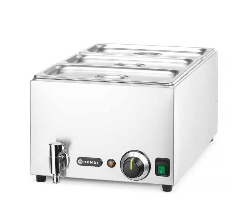 Set: Bain-marie HENDI Ranger met afvoerkraan + 3x GN 1/3 en deksel