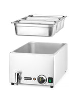 Set: Bain-marie HENDI Ranger met afvoerkraan + 3x GN 1/3 en deksel