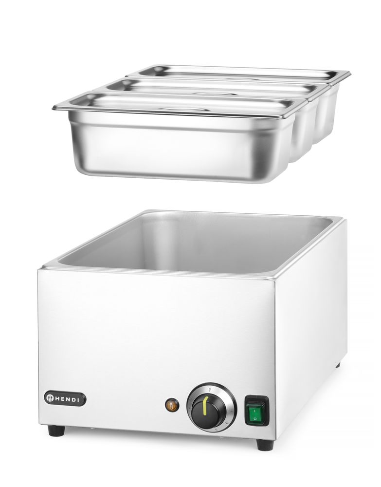Set: Bain-marie HENDI RANGER + 3x GN 1/3 en deksel