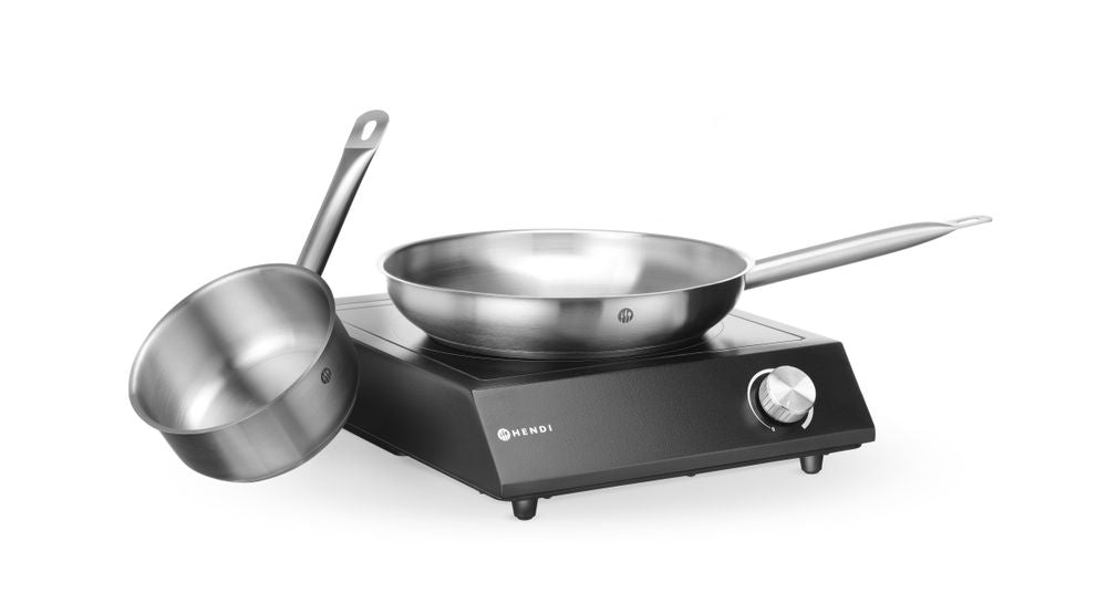 Set: Induction hob 3500W + saucepan + frying pan