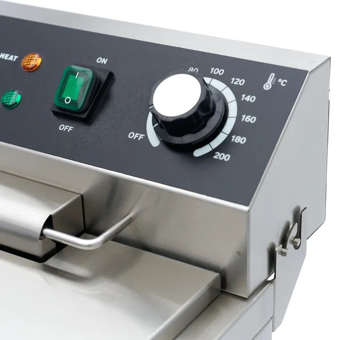 Frituurpan - 16 L - 1 Mand - met Tapkraan en Opbergruimte - 230V