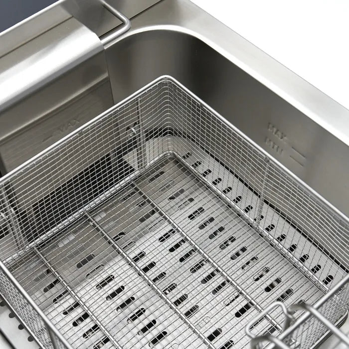 Frituurpan - 16 L - 1 Mand - met Tapkraan en Opbergruimte - 230V