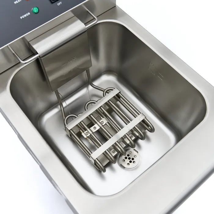 Frituurpan - 16 L - 1 Mand - met Tapkraan en Opbergruimte - 230V