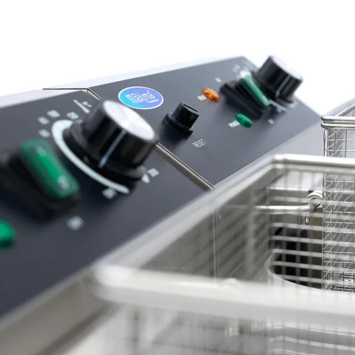 Frituurpan - 2 x 16 L - 2 Manden - met Tapkraan en Opbergruimte - 230V