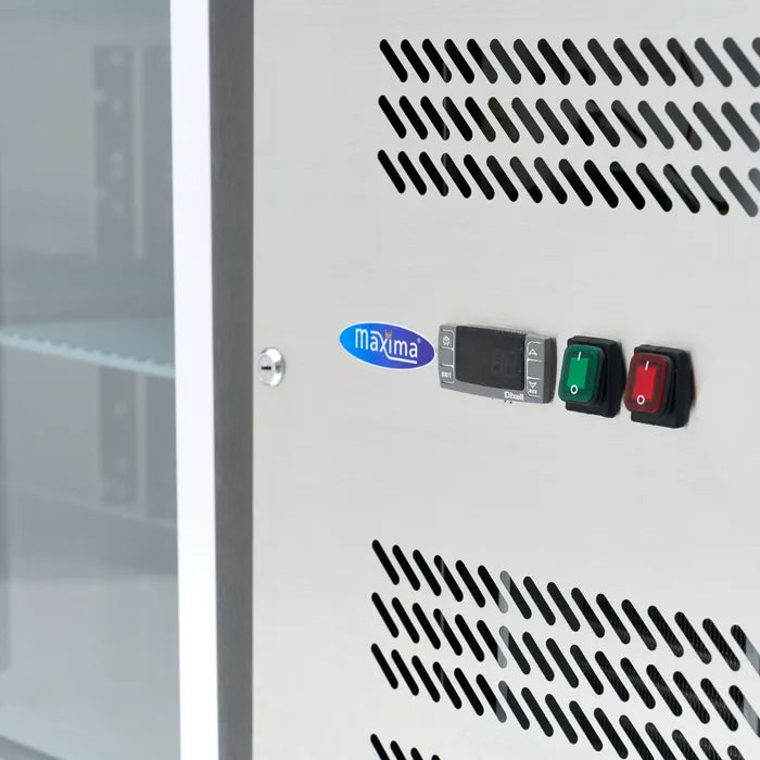 Koelwerkbank - 223 cm - 4 Glazen Deuren