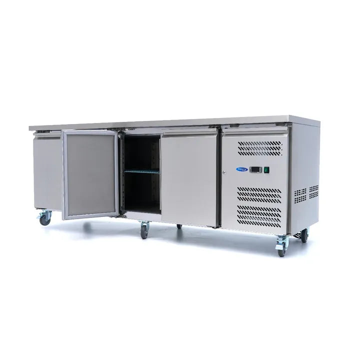 Koelwerkbank - 223 cm - 4 Deuren