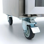 Koelwerkbank - 180 cm - 3 Glazen Deuren
