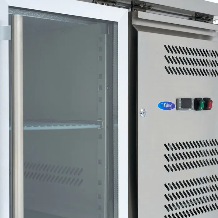 Koelwerkbank - 180 cm - 3 Glazen Deuren