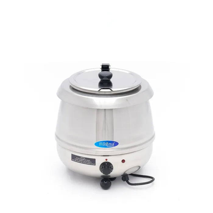 Soepketel - 10 L - Uitneembare binnenpan - Rvs - met Lepeluitsparing