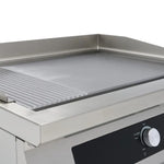Inductie Grillplaat 700 - Glad en Gegroefd - 5000W - Dubbel