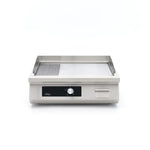 Inductie Grillplaat 700 - Glad en Gegroefd - 5000W - Dubbel