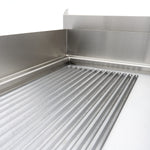 Inductie Grillplaat 700 - Glad en Gegroefd - 10000W - Dubbel - met Onderstel