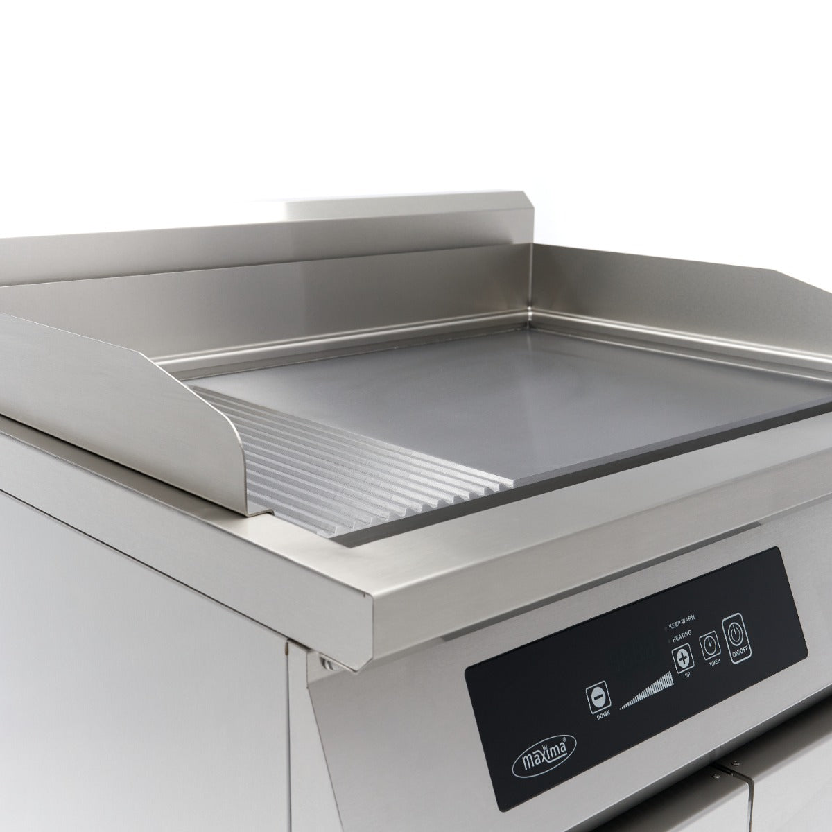 Inductie Grillplaat 700 - Glad en Gegroefd - 10000W - Dubbel - met Onderstel
