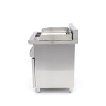 Inductie Grillplaat 700 - Glad en Gegroefd - 10000W - Dubbel - met Onderstel