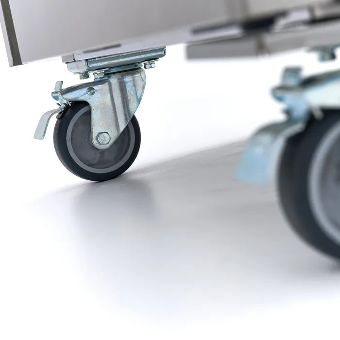 Koelkast - 600 L - 3 Verstelbare Roosters (2/1 GN) - Rvs - op Wielen