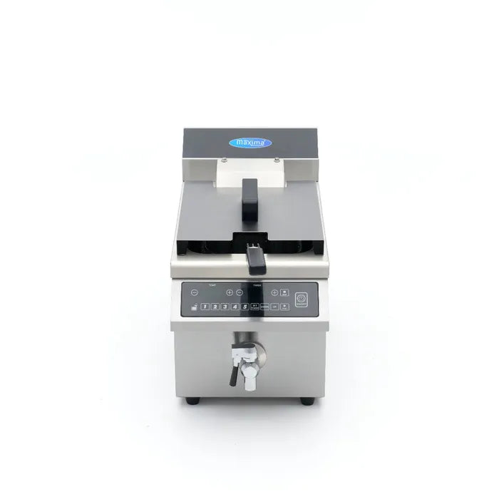 Frituurpan - 8 L - 1 Mand - Inductie - Liftsysteem - met Tapkraan