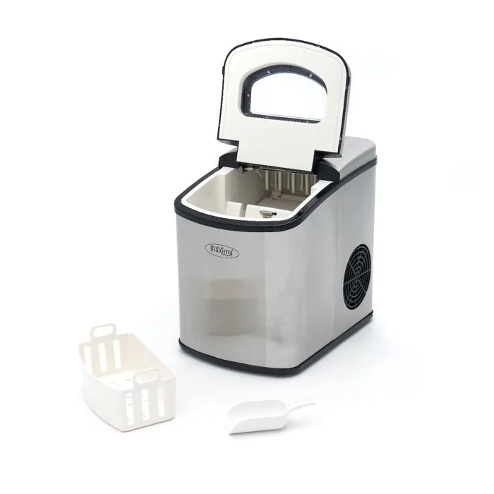 IJsblokjesmachine - 10-12 Kg/Dag- Holle IJsblokjes - Luchtgekoeld - Zilver