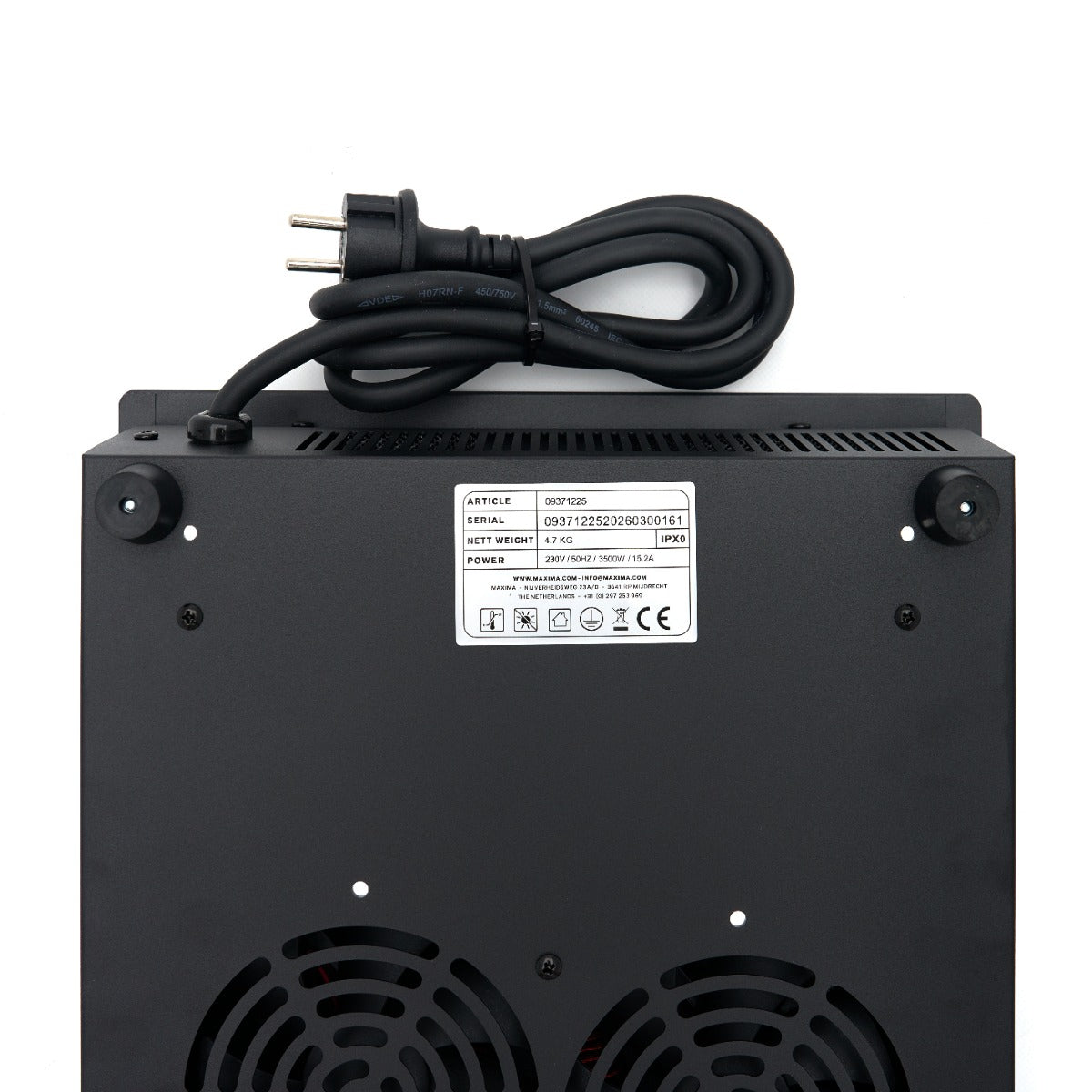 Inductiekookplaat - Ø 26 cm - Inbouwinstallatie - 3500W