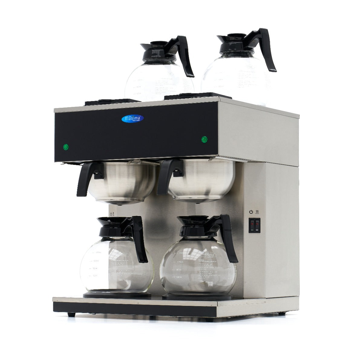Filterkoffiezetapparaat - Dubbel - 2x 1,8 l - met Glazen Kan