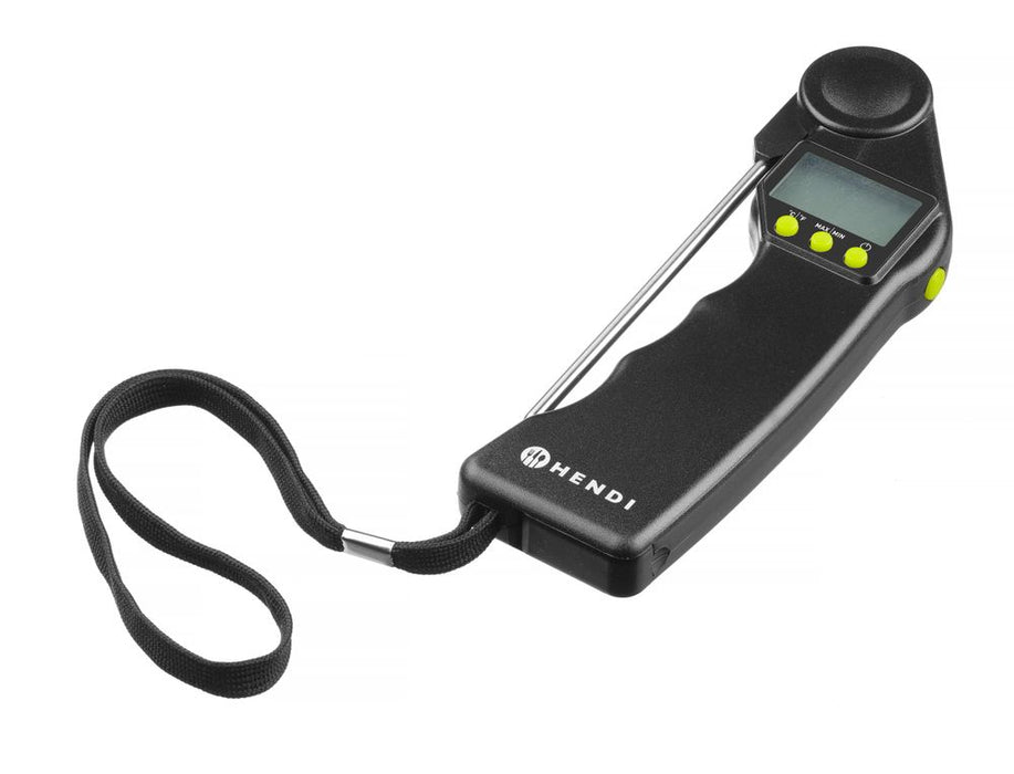 Digital thermometer with foldable probe
