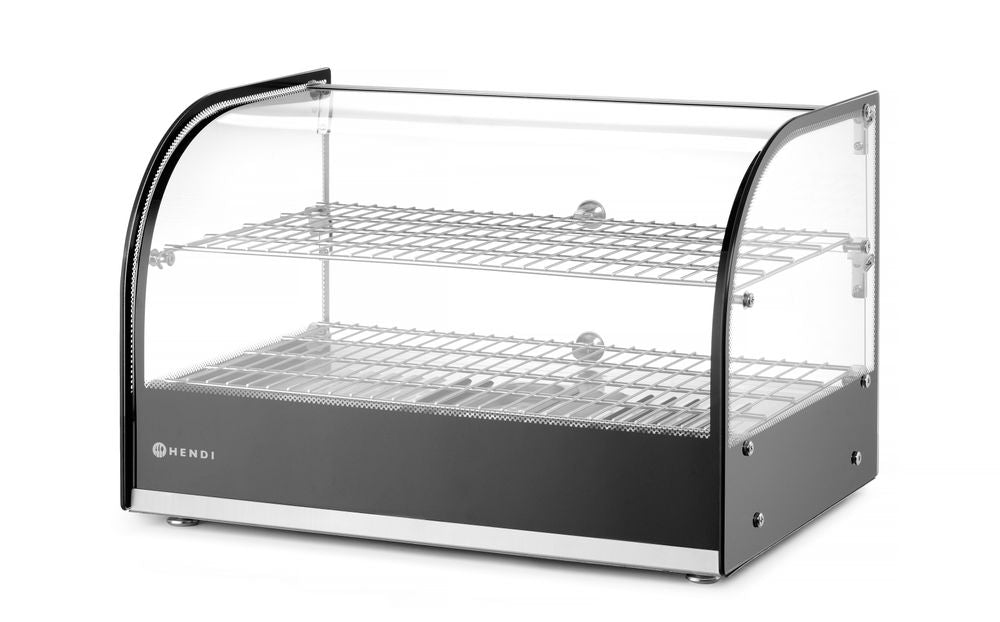 Opzet warmhoudvitrine tweelaags