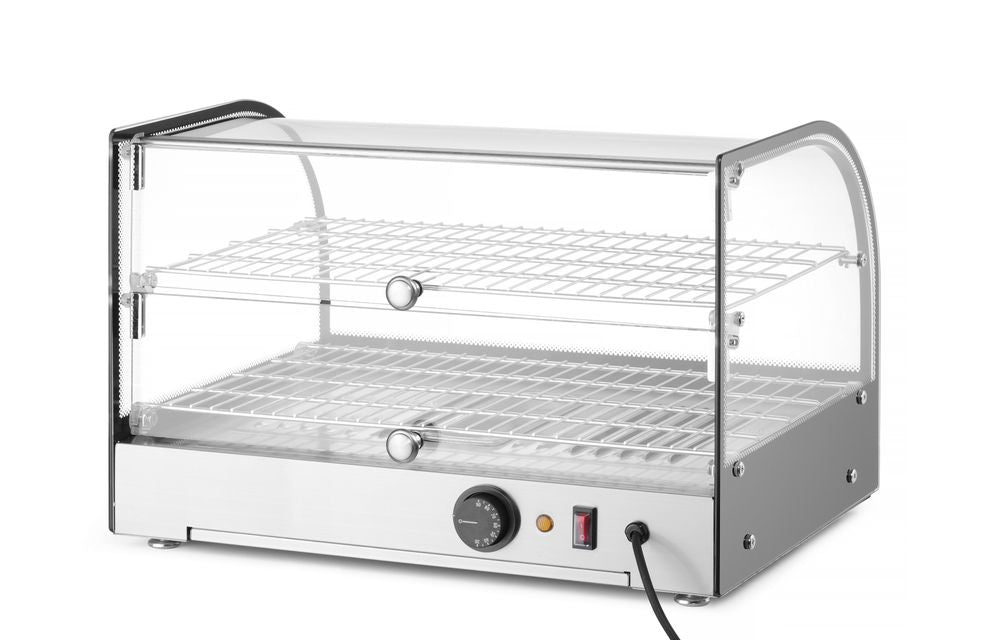 Opzet warmhoudvitrine tweelaags