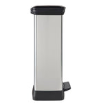 Curver rechthoekige pedaalemmer Decobin 50 liter zilver/zwart