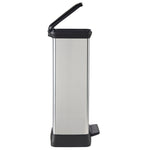 Curver rechthoekige pedaalemmer Decobin 50 liter zilver/zwart