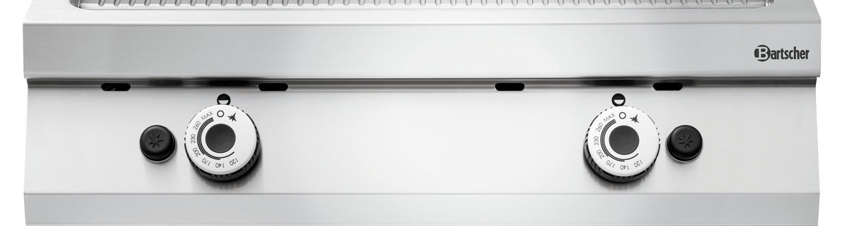 Gas grillplaat, geribbeld, OU