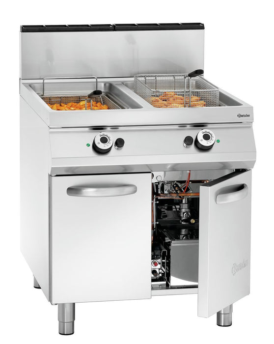 Gas friteuse met 2 binnenpannen