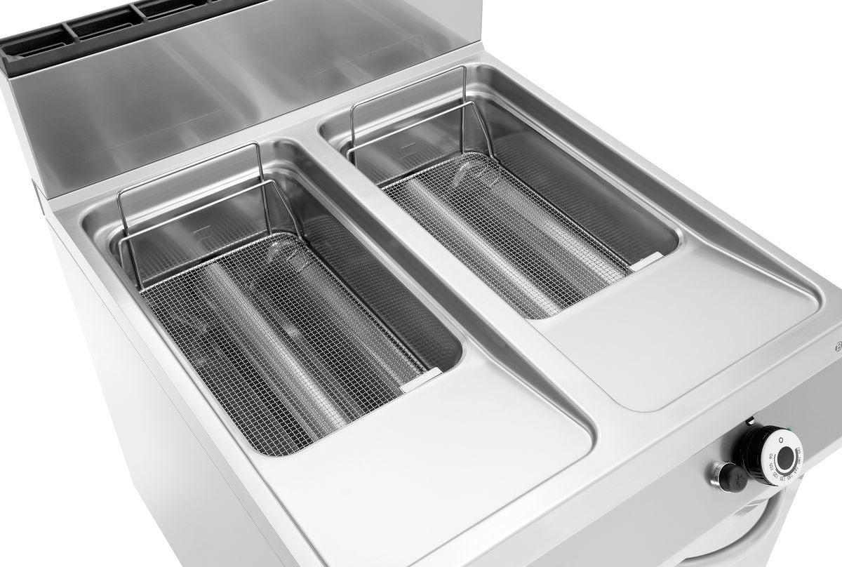 Gas friteuse met 2 binnenpannen