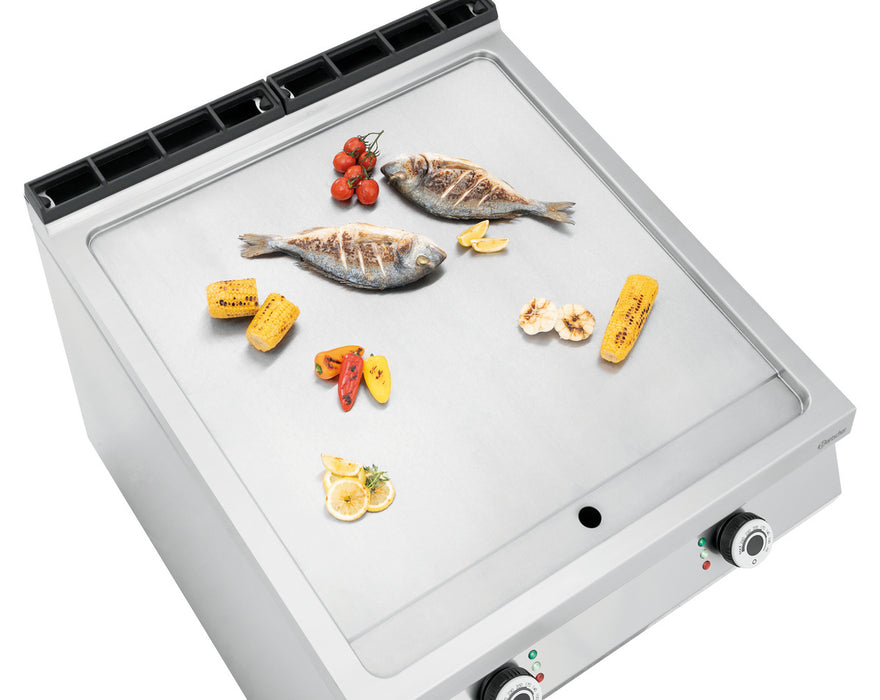 Grill plate el., smooth