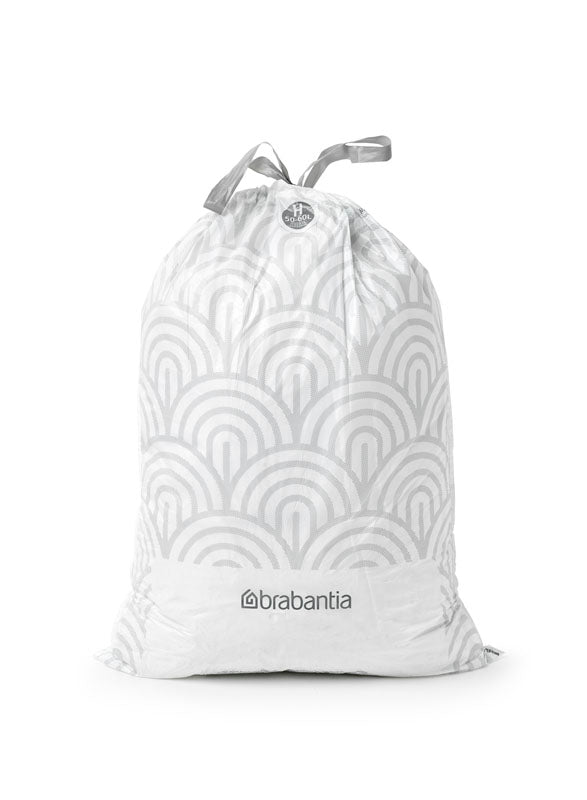 Brabantia PerfectFit afvalzak met trekbandsluiting 50-60 liter code H, 10 stuks wit, 1 x 10 stuks