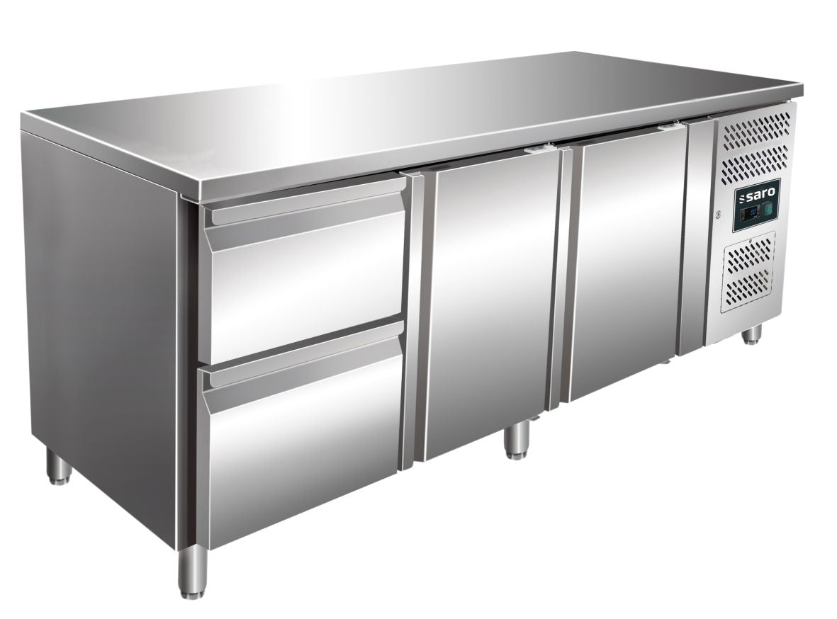 SARO Gekoelde werkbank met 2 deuren en 1x set van 2 lades, model KYLJA 3110 TN