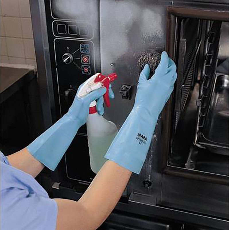 Mapa Professional Ultranitrile 454 waterdichte werkhandschoen maat 7 turquoise, 1 x 50 stuks