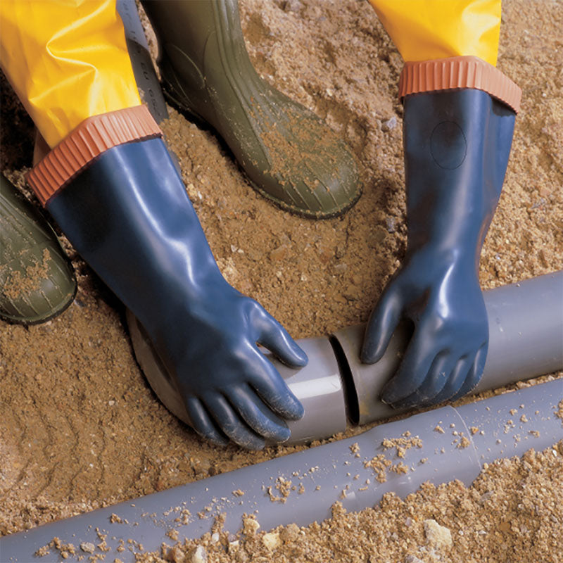 Mapa Professional Alto 298 chemische beschermingshandschoen met lange manchet maat 8 blauw, 1 x 50 stuks