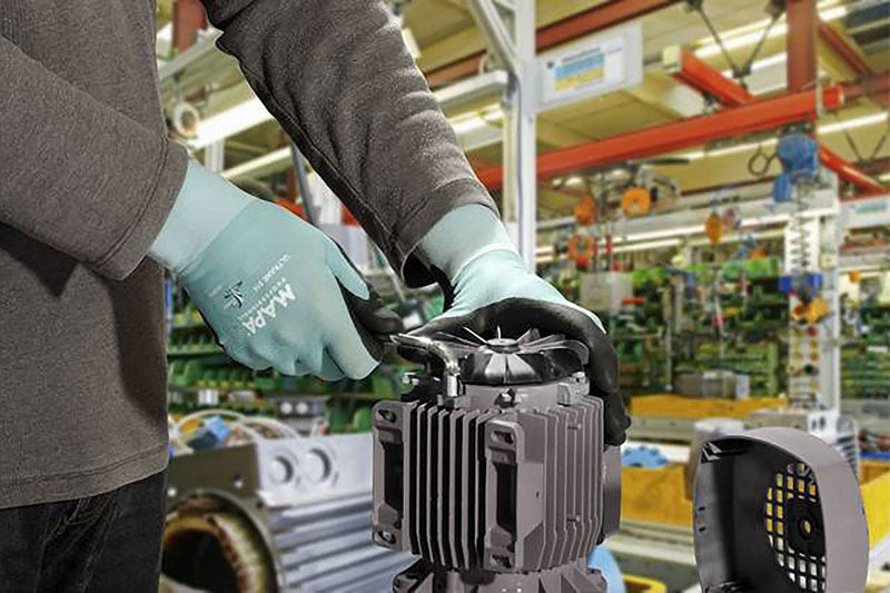 Mapa Professional Ultrane 510 werkhandschoen met coating maat 9 zwart/grijs, 1 x 96 stuks