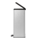 Curver Decobin Duo pedaalemmer 26+26 liter zilver/zwart