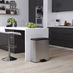 Curver Decobin Duo pedaalemmer 26+26 liter zilver/zwart