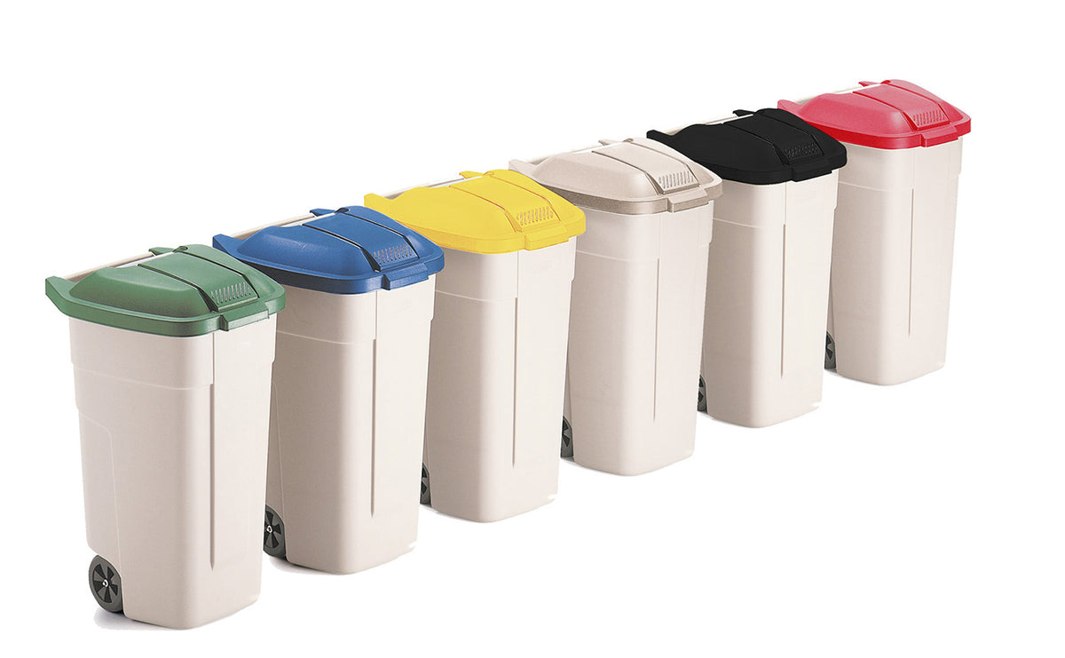 Mobiele container basis 110 liter beige