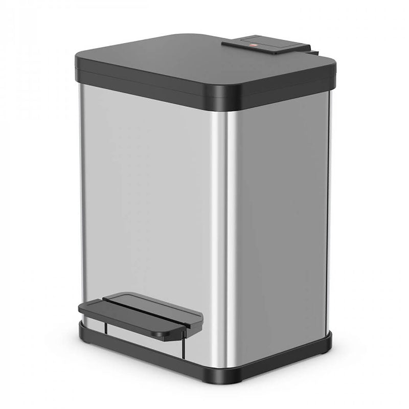 Hailo Öko Duo Plus M pedaalemmer 2 x 9 liter RVS/zwart