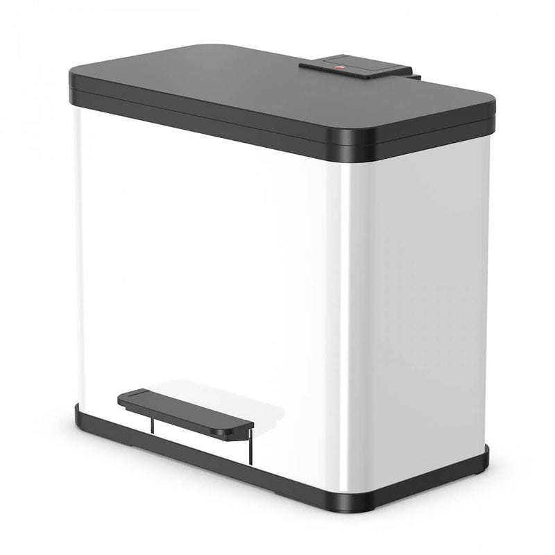 Hailo Öko Duo Plus L pedaalemmer 17 + 9 liter wit/zwart